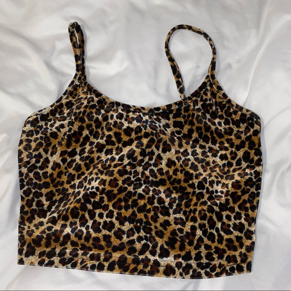 Cheetah Cropped Tank Small